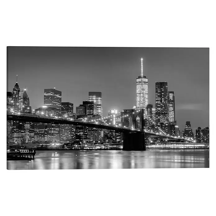 Leinwandbild - Manhatten Night, B x H: 118 x 70 cm - Vorderansicht
