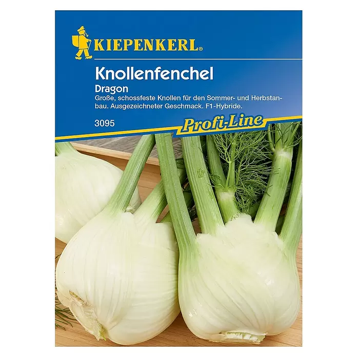Kiepenkerl Profi-Line Gemüsesamen Knollenfenchel Dragon - Foeniculum vulgare var. azoricum, Erntezeit: Juli - Vorderansicht