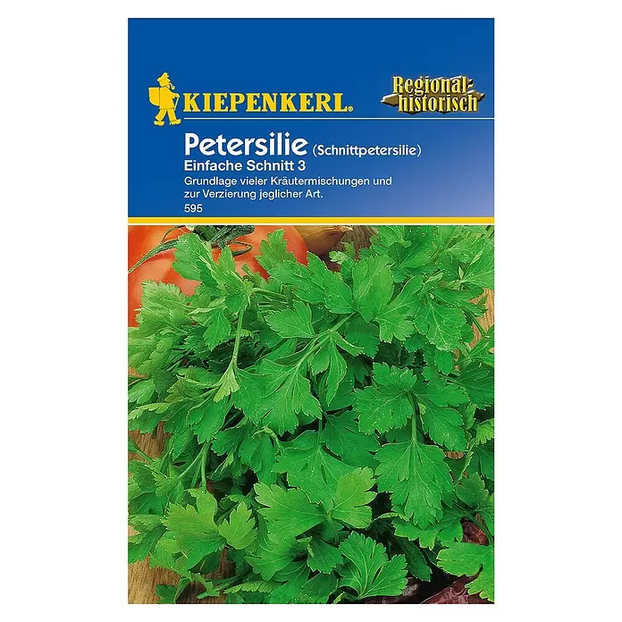 Kiepenkerl Kräutersamen Petersilie - Petroselinum crispum, Saatzeit: März, Erntezeit: Juni - Vorderansicht