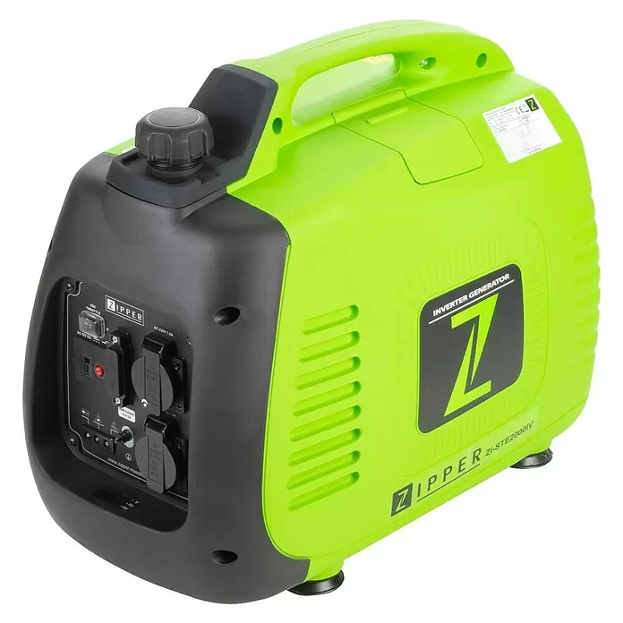 Zipper Inverter-Stromerzeuger ZI-STE2000IV - 2.200 W, Tankvolumen: 3,5 l, Betriebsdauer: 4 h - Diagonale Ansicht