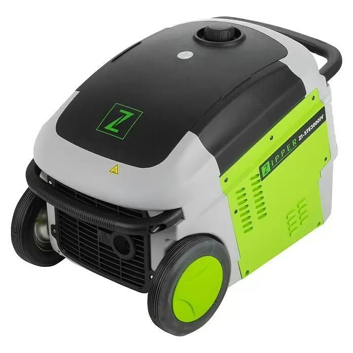 Zipper Inverter-Stromerzeuger ZI-STE3000IV - 3.000 W, Tankvolumen: 10 l, Betriebsdauer: 6 h bei 100% Last - Diagonale Ansicht