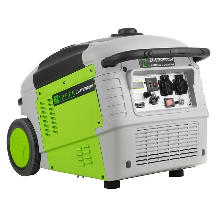 Zipper Inverter-Stromerzeuger ZI-STE3000IV - 3.000 W, Tankvolumen: 10 l, Betriebsdauer: 6 h bei 100% Last - Diagonale Ansicht