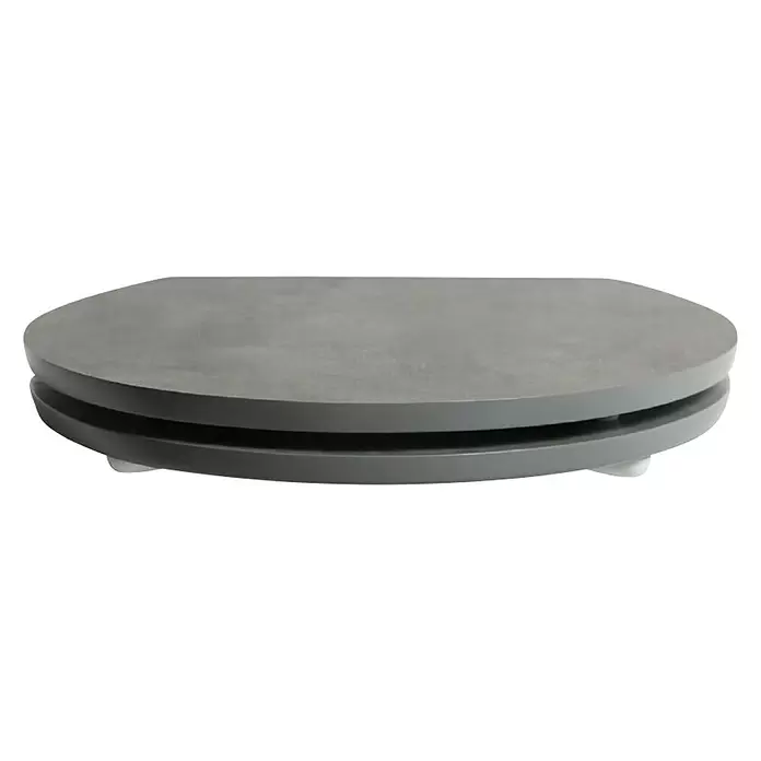 Poseidon WC daska Dark stone - Samospuštajuća, MDF - Pogled sprijeda