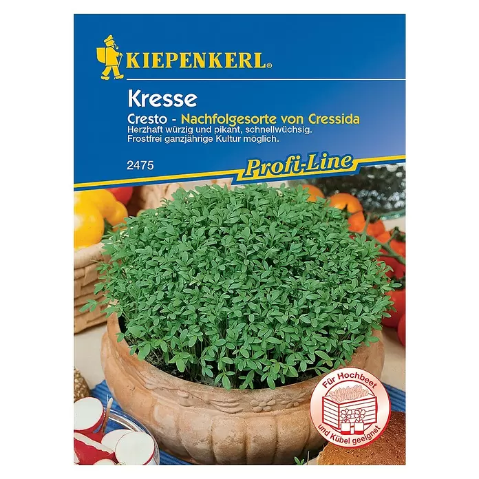 Kiepenkerl Profi-Line Saatgut Kresse - Lepidium sativum - Vorderansicht