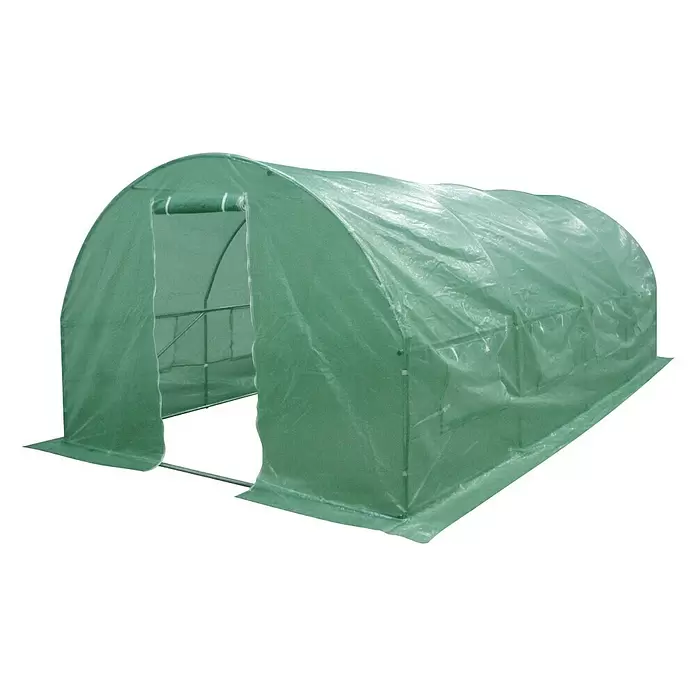 Plastenik od folije - 6 x 3 x 2 m, Čelik, Vrt - Dijagonalni pogled