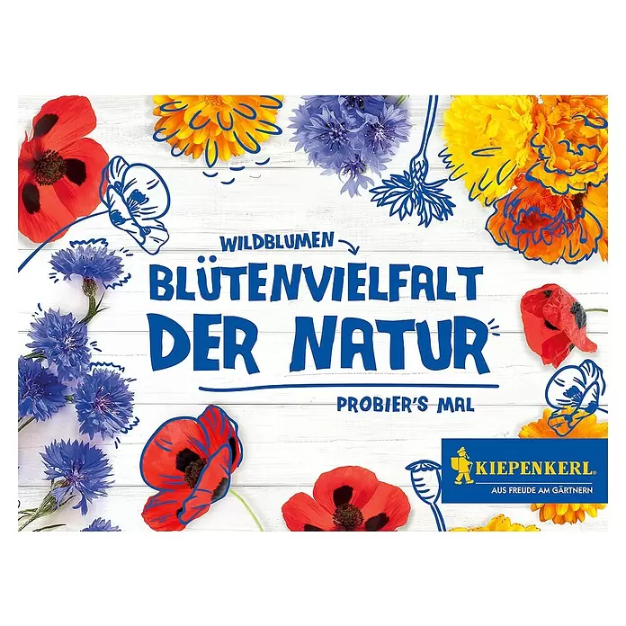 Kiepenkerl Saatgut Blütenvielfalt der Natur - Ringelblume/Mohn/Kornblume - Vorderansicht