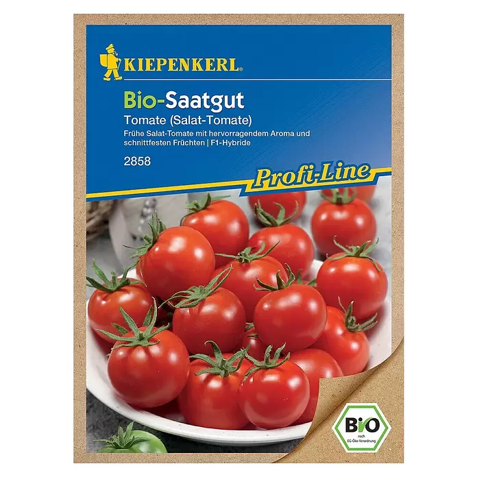 Kiepenkerl Profi-Line Gemüsesamen Bio Salat-Tomate - Solanum lycopersicum, Erntezeit: Juli - Vorderansicht