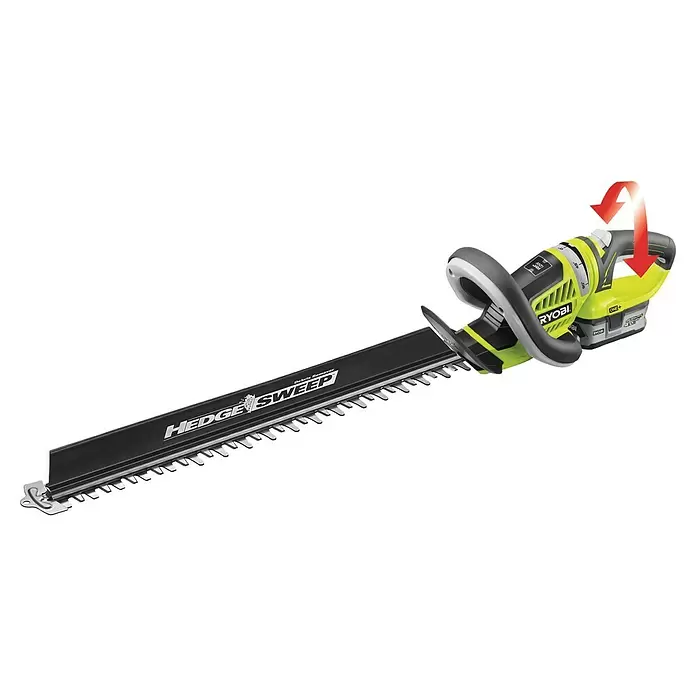 Ryobi ONE+ Akku-Heckenschere 18 V RHT1855R40F - 18 V, Li-Ionen, 4 Ah, 1 Akku - Diagonale Ansicht