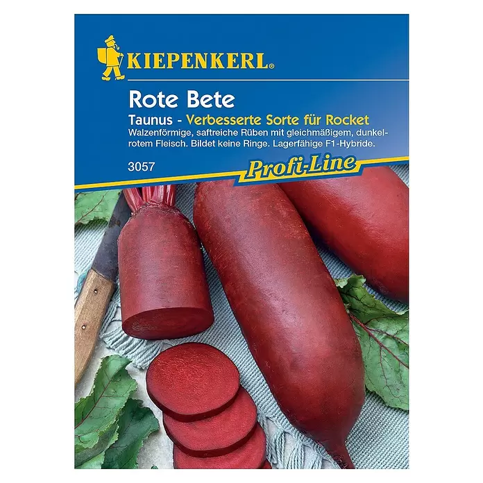 Kiepenkerl Profi-Line Gemüsesamen Rote Bete - Taunus F1, Beta vulgaris, Erntezeit: Juli - Vorderansicht