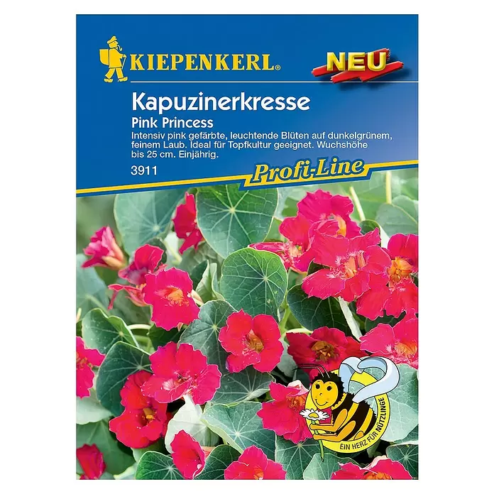 Kiepenkerl Profi-Line Kräutersamen Kapuzinerkresse - Tropaeolum minus, Saatzeit: April - Vorderansicht