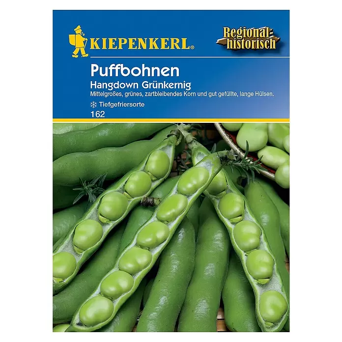 Kiepenkerl Gemüsesamen Puffbohne Hangdown - Vicia faba, Erntezeit: Juni - Vorderansicht
