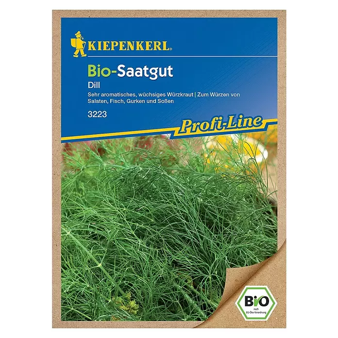 Kiepenkerl Profi-Line Kräutersamen Bio Dill - Anethum graveolens var. hortorum, Saatzeit: April, Erntezeit: Juni - Vorderansicht