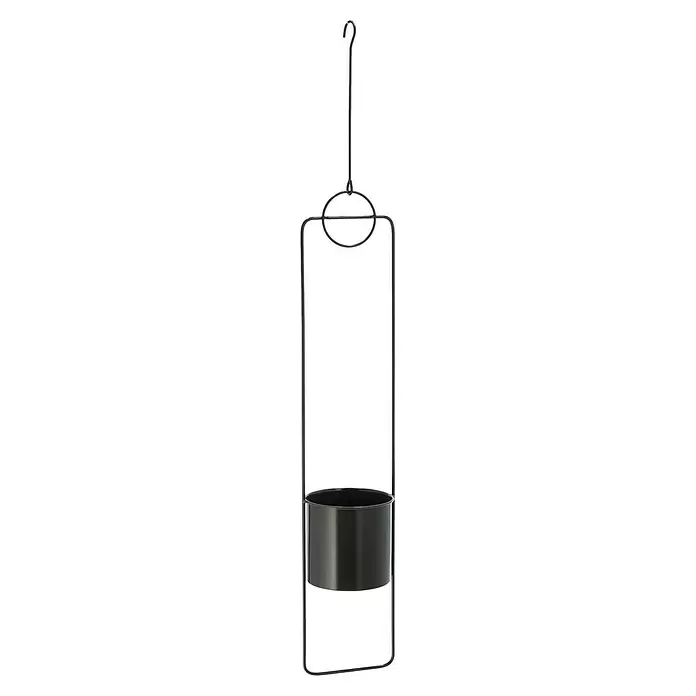 Übertopf hängend - Ø x H: 15 mm x 88 cm, Anthrazit - Vorderansicht