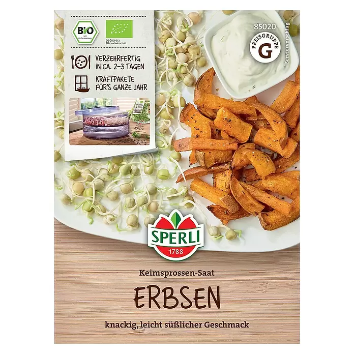 Sperli Saatgut Erbsen - Pisum sativum - Vorderansicht