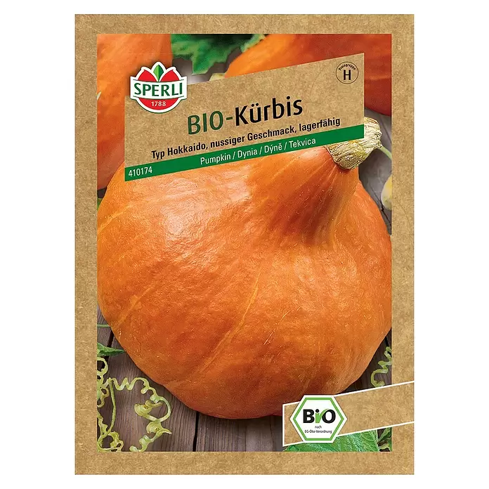 Sperli Gemüsesamen BIO Kürbis - Cucurbita maxima, Erntezeit: September - Vorderansicht