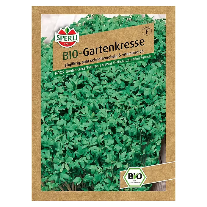 Sperli Saatgut BIO Gartenkresse - Lepidium sativum - Vorderansicht