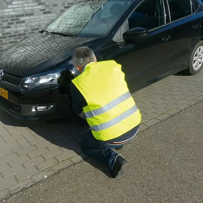 Dresco Veiligheidsvest reflectie - Geel - Toepassingsvoorbeeld