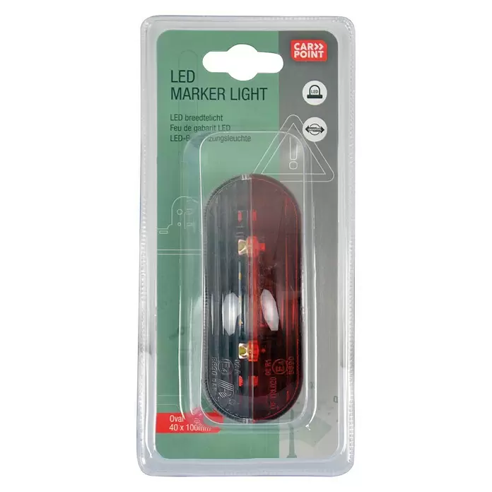 Carpoint Zijverlichting 12 V Ovaal -  - Vooraanzicht