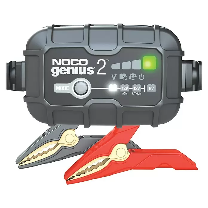 Noco Acculader Genius 2A - Geschikt voor: Alle batterijtypes - Vooraanzicht