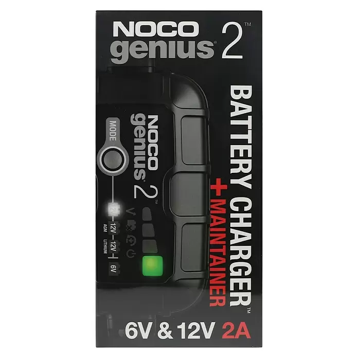 Noco Acculader Genius 2A - Geschikt voor: Alle batterijtypes - Vooraanzicht