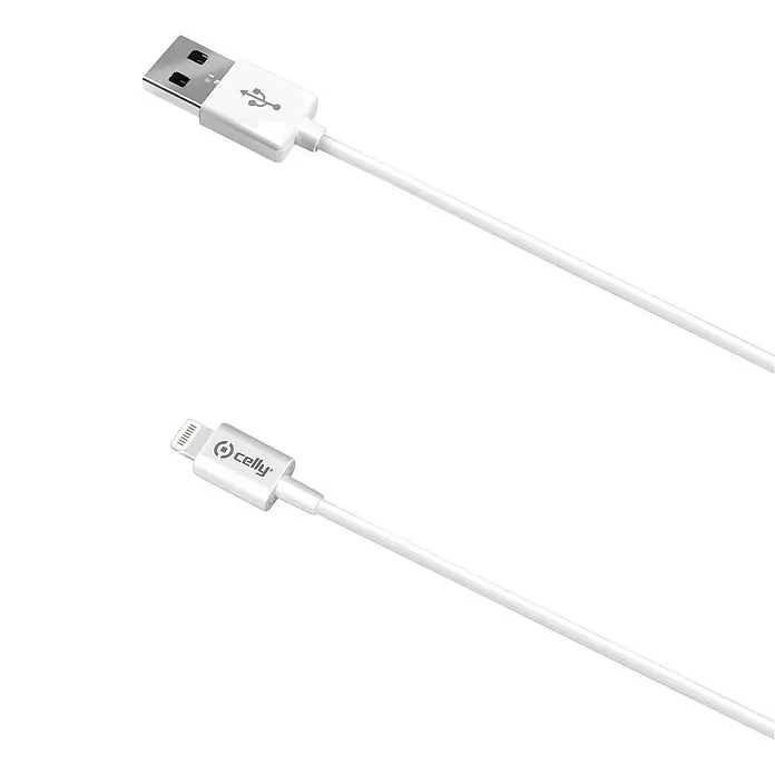 Celly Datakabel IPhone 5/5S/5C - 200 cm, Wit - Close-up