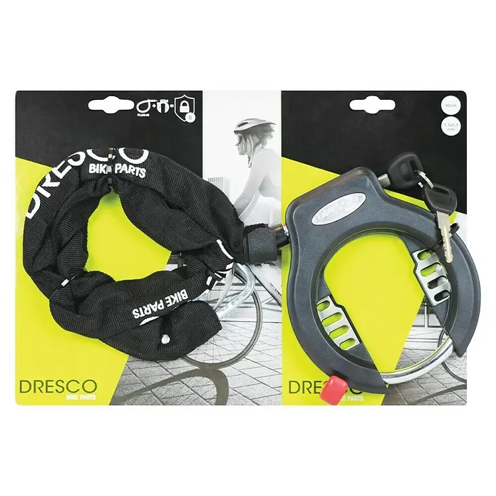 Dresco Ringslot & Plug In Ketting 90/5.5 - Zwart - Vooraanzicht