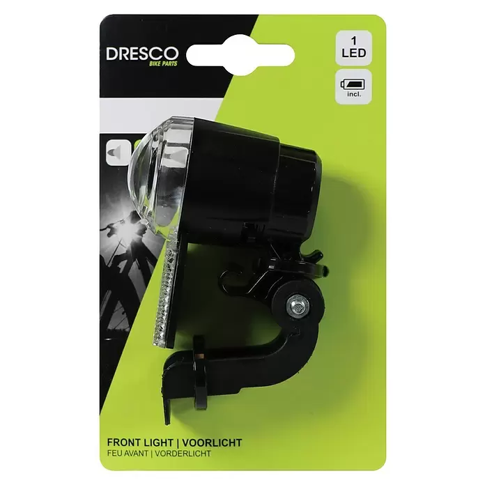 Dresco Ledkoplamp met reflector - Zwart - Vooraanzicht