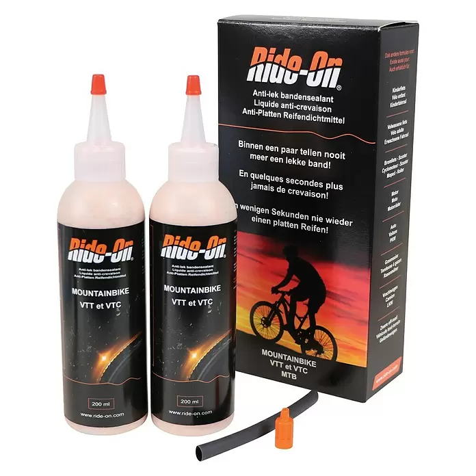 Ride-On Bandenonderhoud Bike-On Mountainbike 2 x 200 ml - 2 stk. - Diagonaal zicht