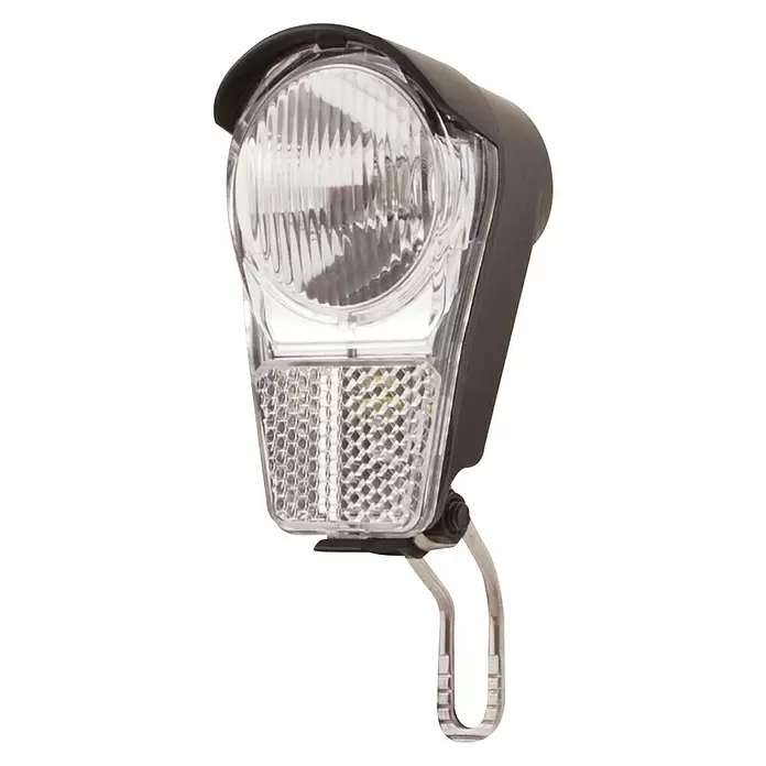 Spanninga Ledvoorlicht Fiets Galeo - Zwart, Geschikt voor: Fietsen - Diagonaal zicht