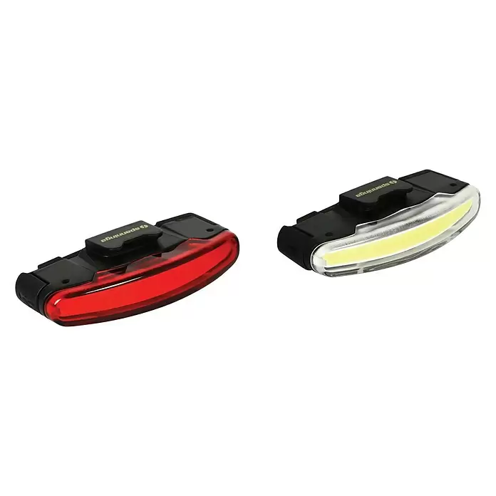 Spanninga Fietsverlichtingsset Arco USB - Led, Zwart - Diagonaal zicht