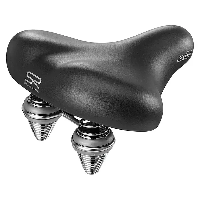 Selle Royal Fietszadel Gipsy unisex - Zwart, Geschikt voor: Fietsen - Diagonaal zicht