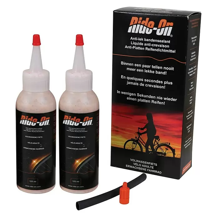 Ride-On Bandenonderhoud Bike-On Volwassen Fiets 2 x 125 ml - 2 stk. - Diagonaal zicht