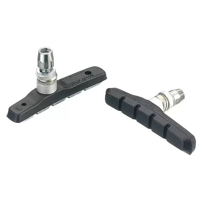 Tektro Remblokken V-brake 72 mm - Zwart - Diagonaal zicht