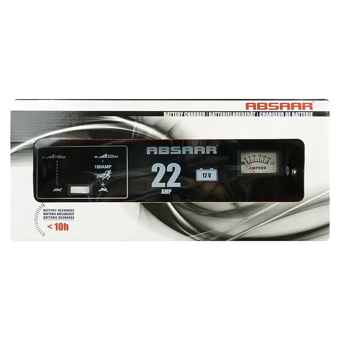 Absaar Acculader 22A - 12 V - Vooraanzicht