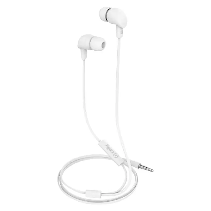 Celly Oordopjes Stereo UP600 - Wit - Diagonaal zicht