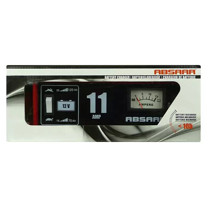 Absaar Acculader 11A - 12 V - Vooraanzicht