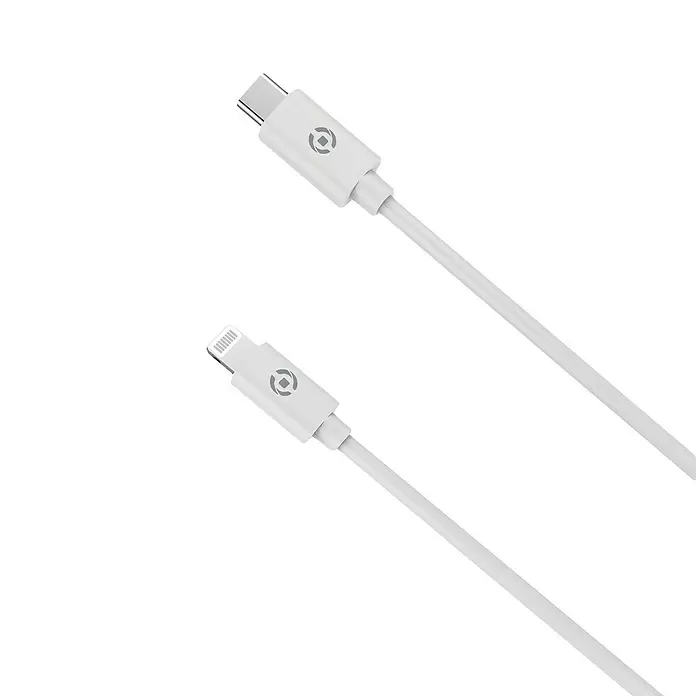 Celly USB-kabel C Lightning - 100 cm, Wit - Close-up