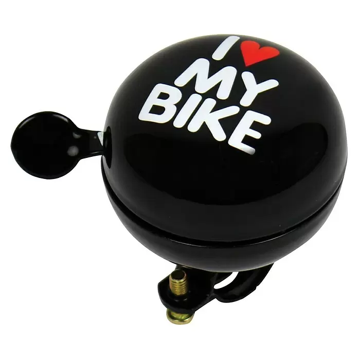 Dresco Fietsbel I Love My Bike - Metaal - Diagonaal zicht