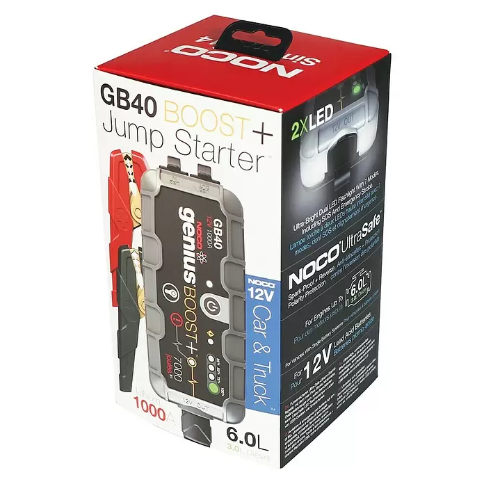 Noco Jumpstarter Boost Plus GB40 1000A - Passend bij: 1000 Ampère lithiumbatterijen - Diagonaal zicht