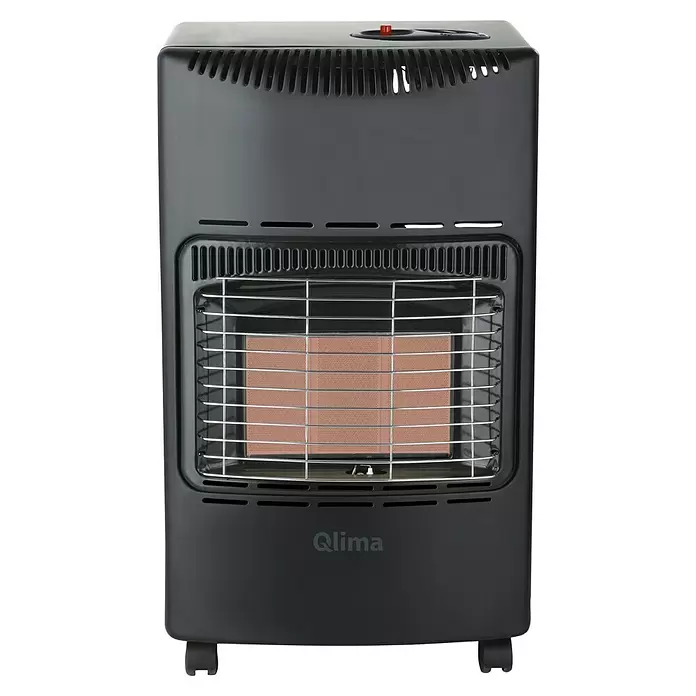 Qlima Estufa de gas GH 1142 R - 4,2 kW, Negro - Vista frontal