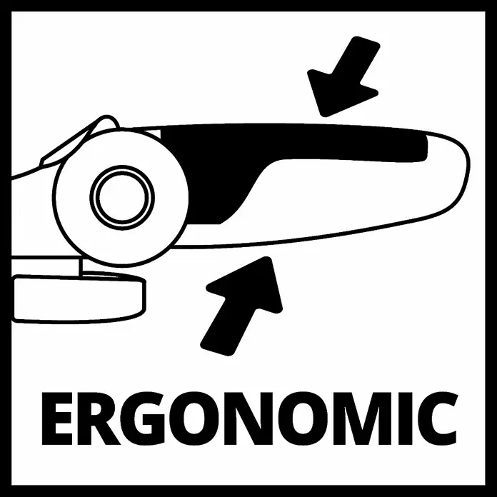 Einhell Amoladora TC-AG 115/1 - 750 W, Diámetro disco: 115 mm, Número de revoluciones de marcha en vacío: 12.000 r.p.m. - Dibujo técnico