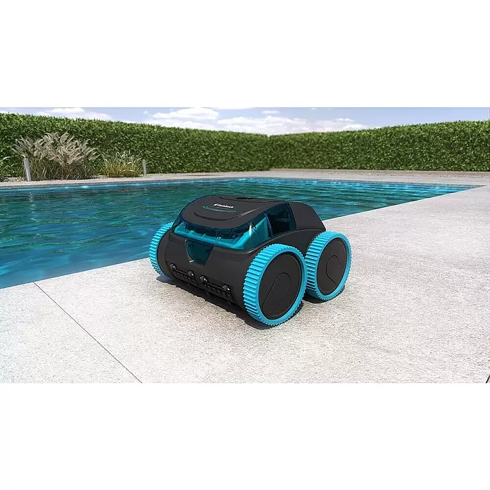 Steinbach Poolroboter Poolrunner Battery Pro Performance - Passend für: Pools mit bis zu 50 m² Bodenfläche, Durchflussmenge: 15.000 l/h, Steuerung per Smartphone-App - Stimmungsaufnahme