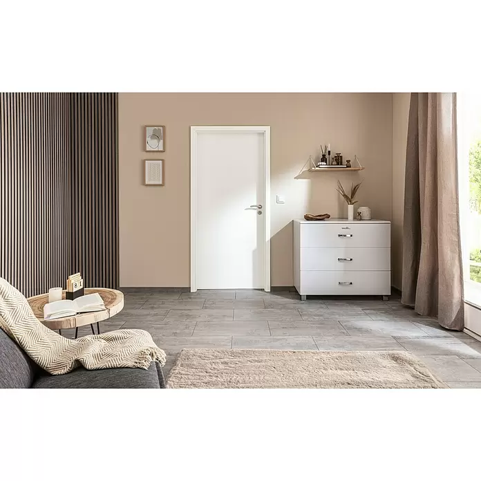 GetaDoor Laminit Türzarge GL 222 - 735 x 1.985 mm, Wandstärke: 100 mm, DIN Anschlag: Rechts, Arctic Weiß