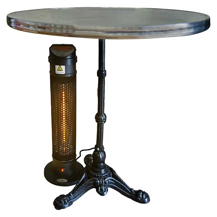 Infracrvena grijalica Cobalt - 800 W, Visina: 61 cm, Crne boje - Pogled sprijeda