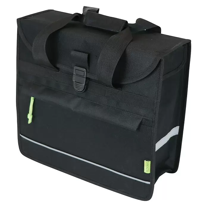 Dresco Fietstas Basic Shopper 20 liter - l x b x h: 37 x 13 x 34 cm - Diagonaal zicht
