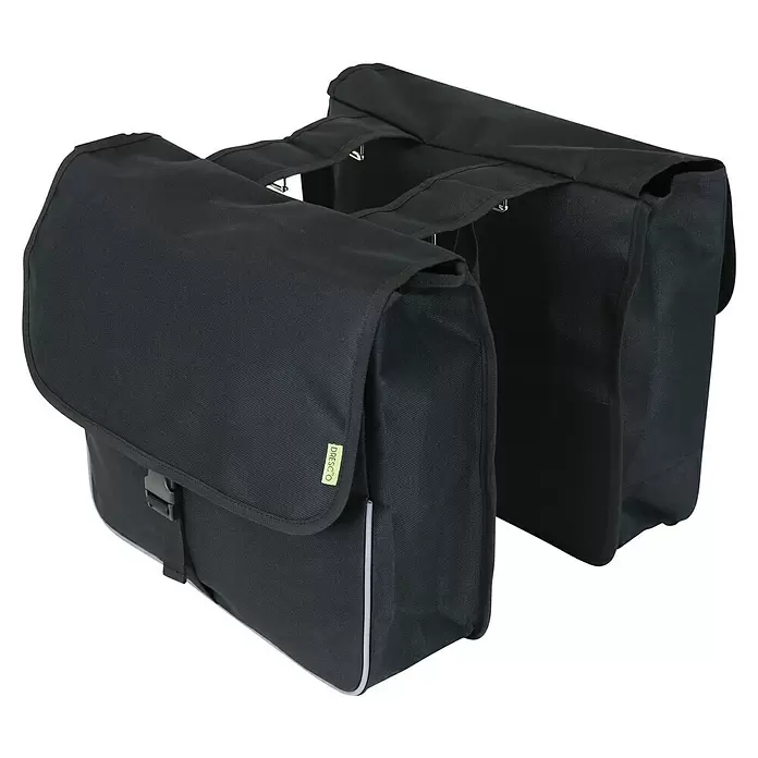 Dresco Fietstas dubbel Basic Shopper 26 liter - l x b x h: 33 x 12 x 36 cm - Diagonaal zicht