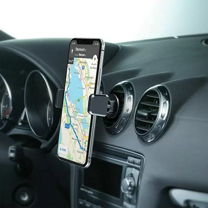 Celly Telefoonhouder Airvent 360 - Kunststof, Zwart, Geschikt voor: Auto's - Toepassingsvoorbeeld
