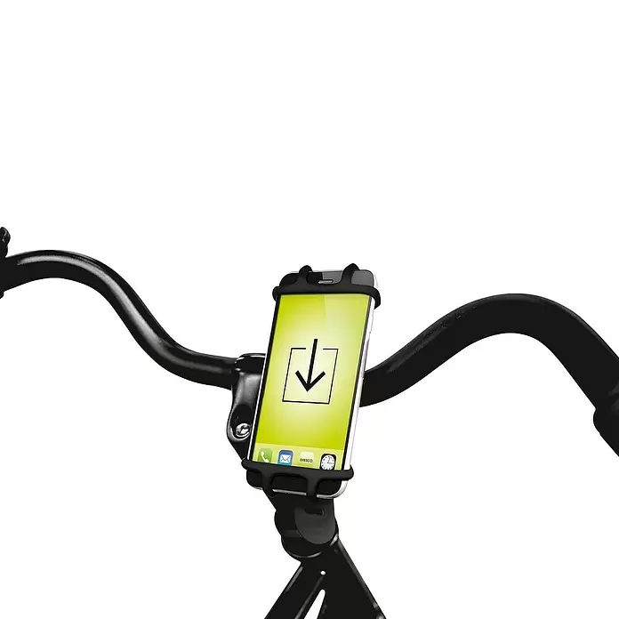 Dresco Fietshouder voor smartphone - Zwart, Siliconen - Close-up