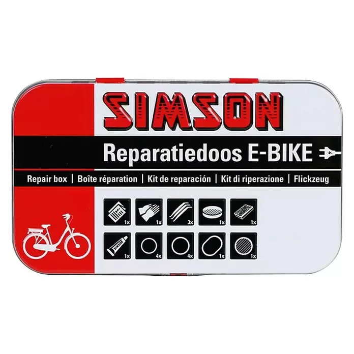 Simson Bandenreparatieset E-Bike - 10 plakbeurten - Vooraanzicht