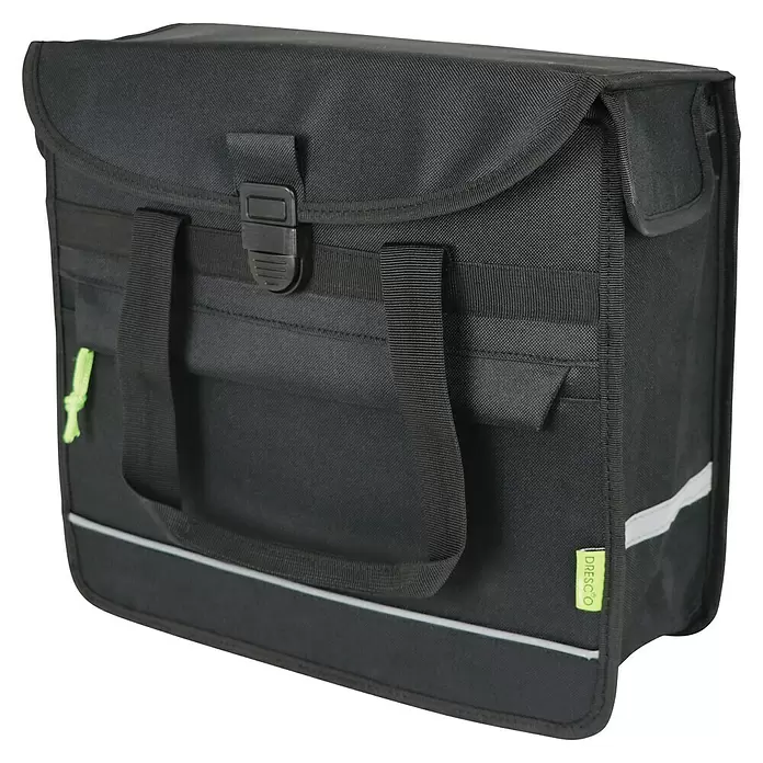 Dresco Fietstas Basic Shopper 15 liter - l x b x h: 34 x 13 x 31 cm - Diagonaal zicht